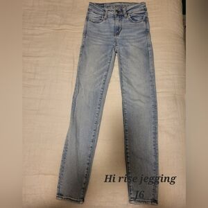 American Eagle 00 Short Blue Jeggings